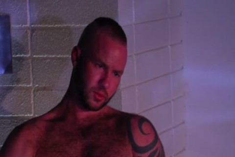 brawny guy cum Sprayed massive rod