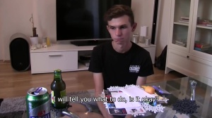 Czech twink sucks and pokes like little devil