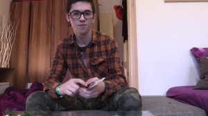 young college hipster student plowed for specie
