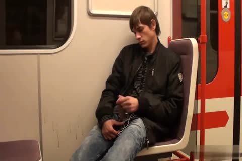 naughty legal age teenager Jacking Off In The Subway