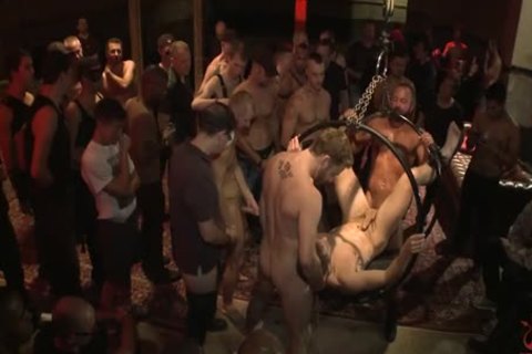 tied Up And poked In Front Of 100 lustful guys