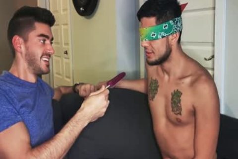 Blindfolded Roommate receives ramrod To Distract Him