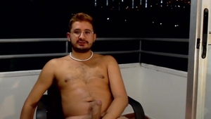 slutty Latino Jerks Off On His Balcony CAM4 Male