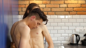 BoyFun - Isaac Esteban next to Jake Olsen bareback cumshot