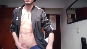 BarebackLatinoz: Solo inked latino in the underwear striptease