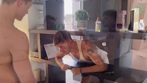 Two pretty studs Using juicy whore