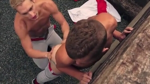 Two Baseball twinks plowing Each Other