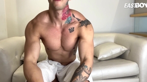 East Boys - Muscle latino gay cumshot outdoors