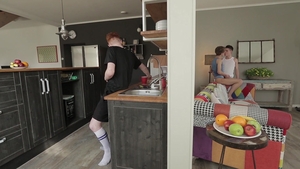 Hot Red-Head Threesome Takes on Dildos