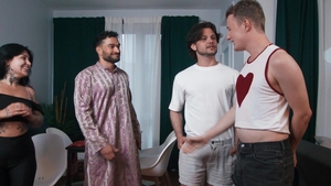 Men: Raj Spies on Twink Benny Changing