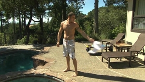 Next Door Male: Spencer Reed's Sun-kissed Stiffy Emerges