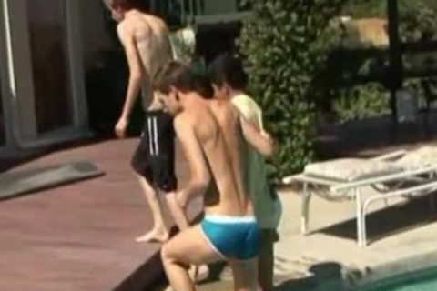three boyz poolside suck and group-sex raw